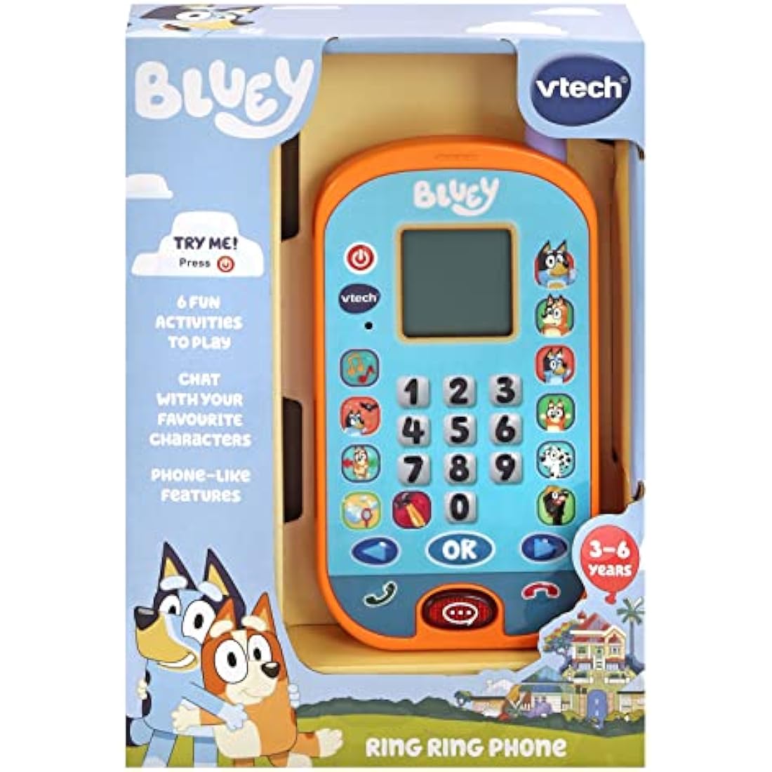 VTech Bluey Ring Ring Learning Phone – Interactive Educational Toy