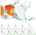 ALUSSO IP65 LED Recessed Bathroom Spotlights | Dimmable 3CCT Downlights 6 Pack