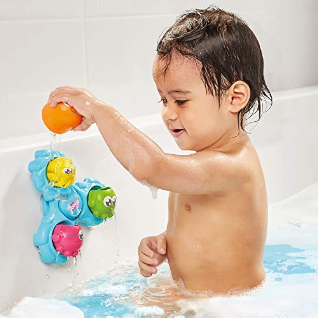 Toomies Spin & Splash Octopus Bath Toy - Developmental Water Play Set