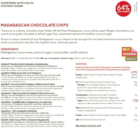 Nibble Simply 81% Dark Madagascan Chocolate Chips | Vegan & Low Sugar 1kg