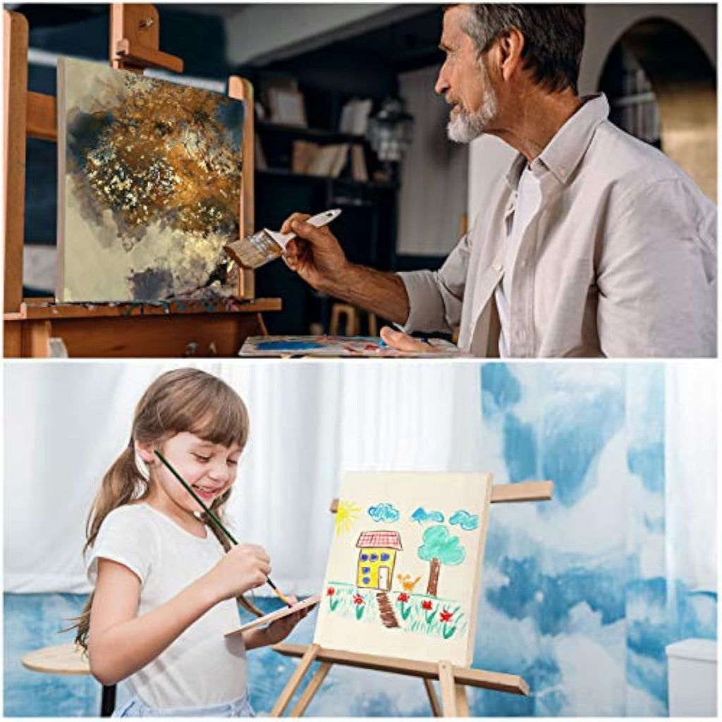 Belle Vous Wooden Canvas Painting Boards – 12x12 Inch Basswood (4 Pack)