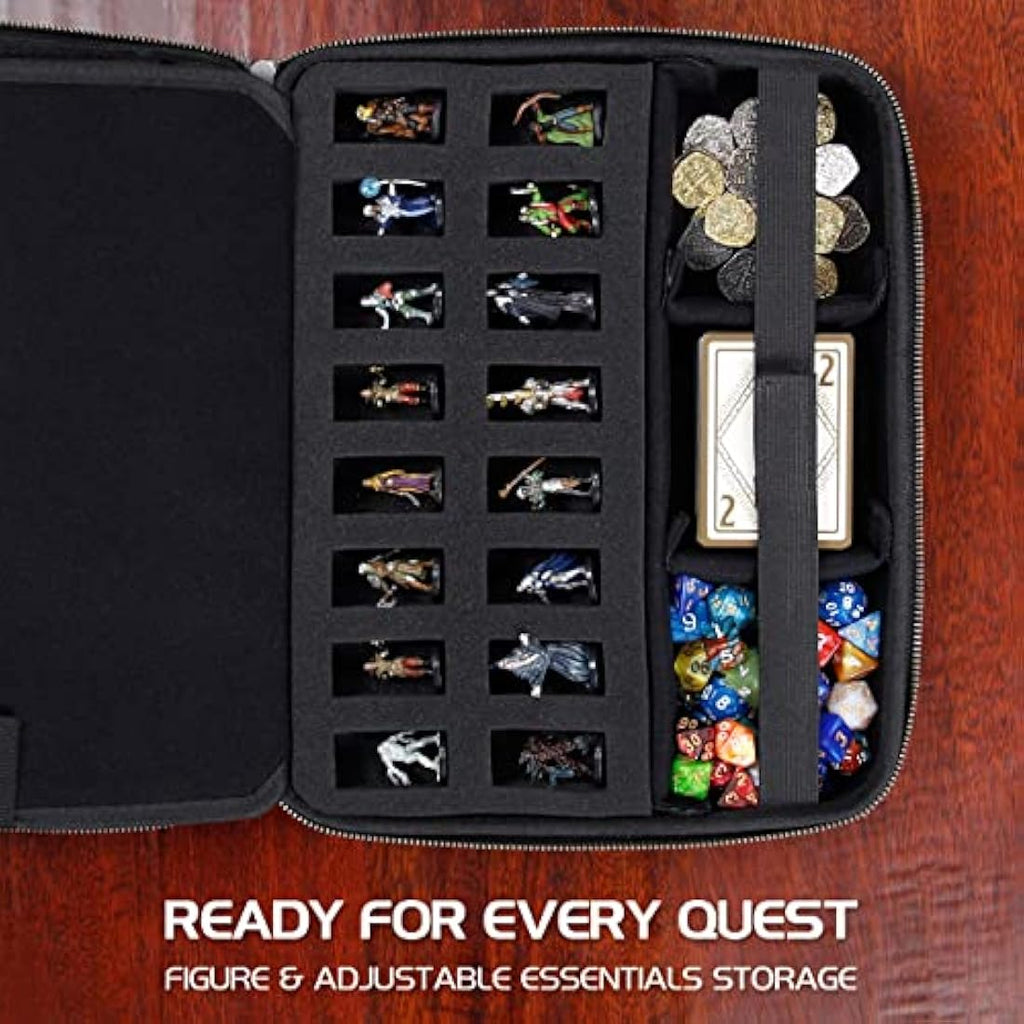 ENHANCE RPG Organizer Case – DND Character Binder & Dice Storage