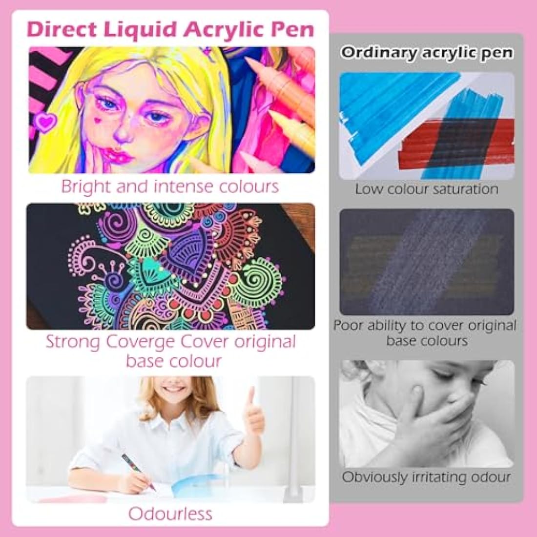 VAKKI 168 Color Acrylic Paint Pens – Flexible Brush Tip Markers for Art