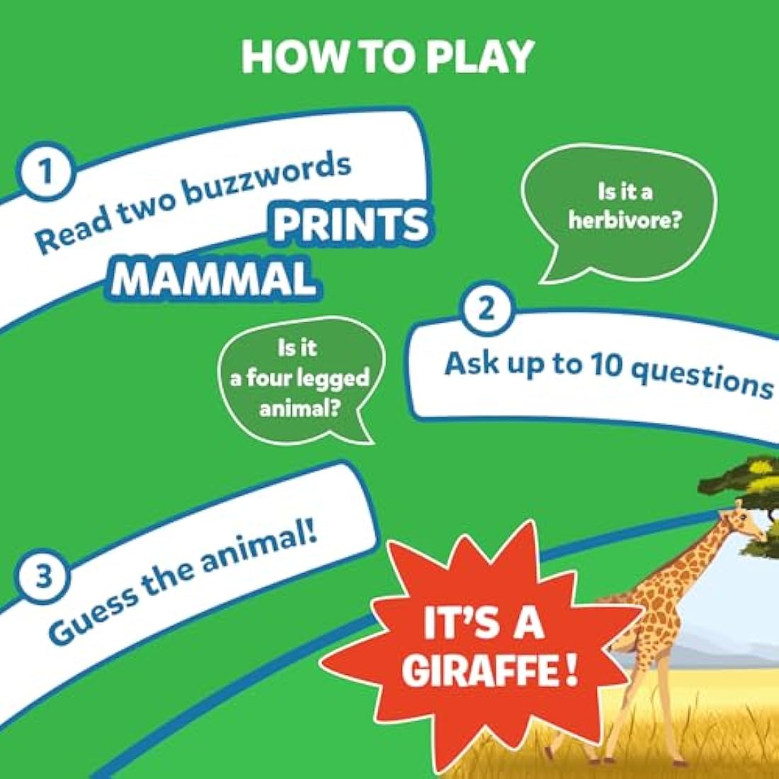 Skillmatics Guess in 10 Animal Planet Card Game | Educational Trivia for Kids