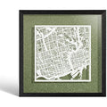 Toronto Paper Cut Map Art | Jolof Store Framed Wall Decor, 9x9 Inch