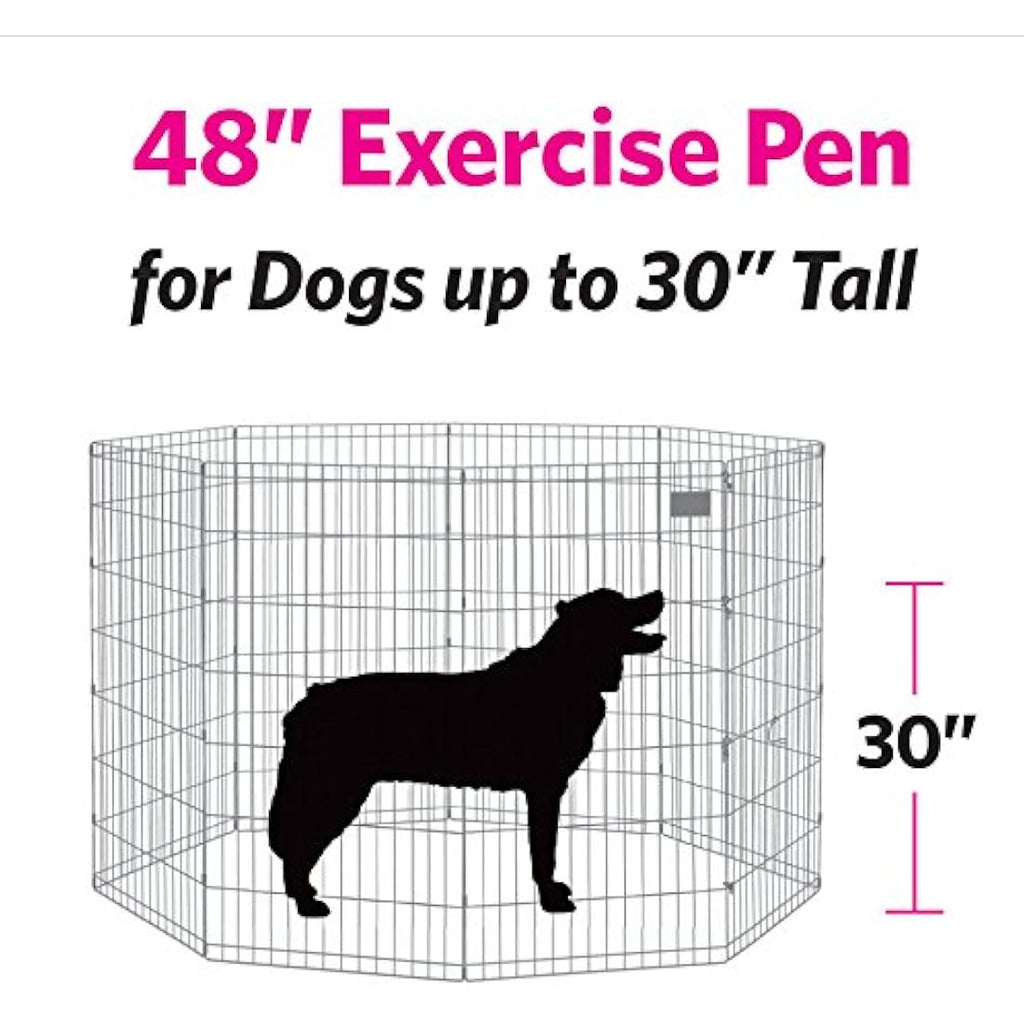 MidWest Homes Folding Metal Dog Exercise Pen | 122cm Tall Gold Zinc
