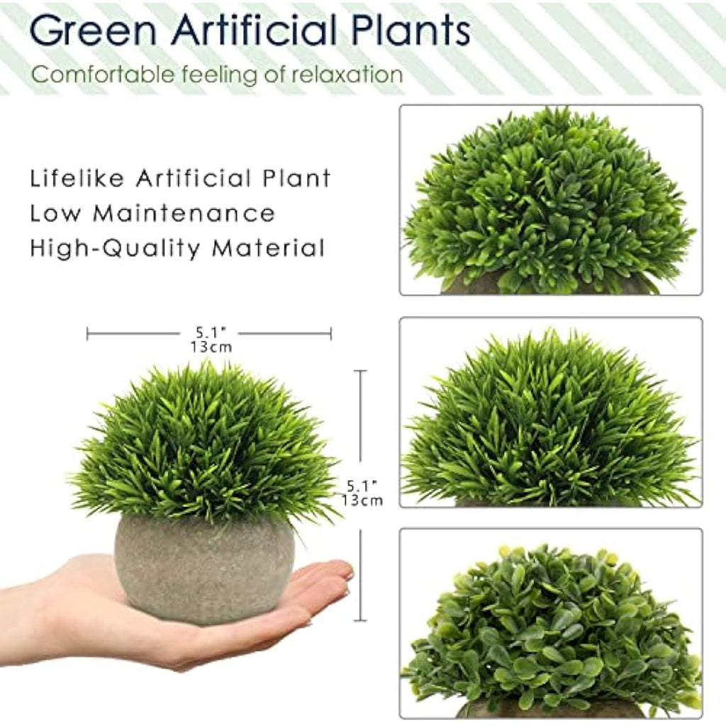 Jolof Store 3-Piece Artificial Potted Plants – Realistic Faux Greenery