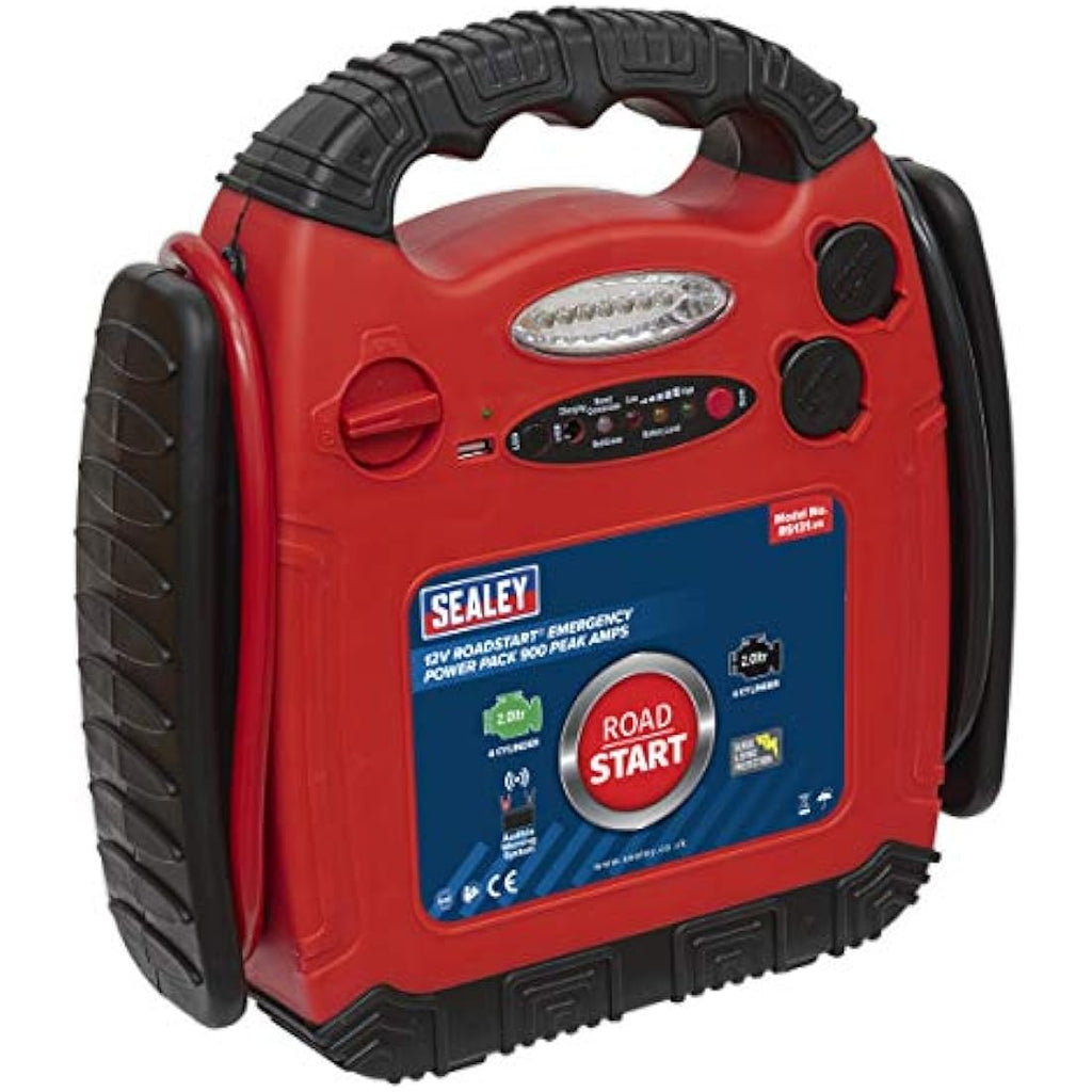 Sealey RS131 Roadstart 12V Emergency Power Pack - 900 Peak Amps