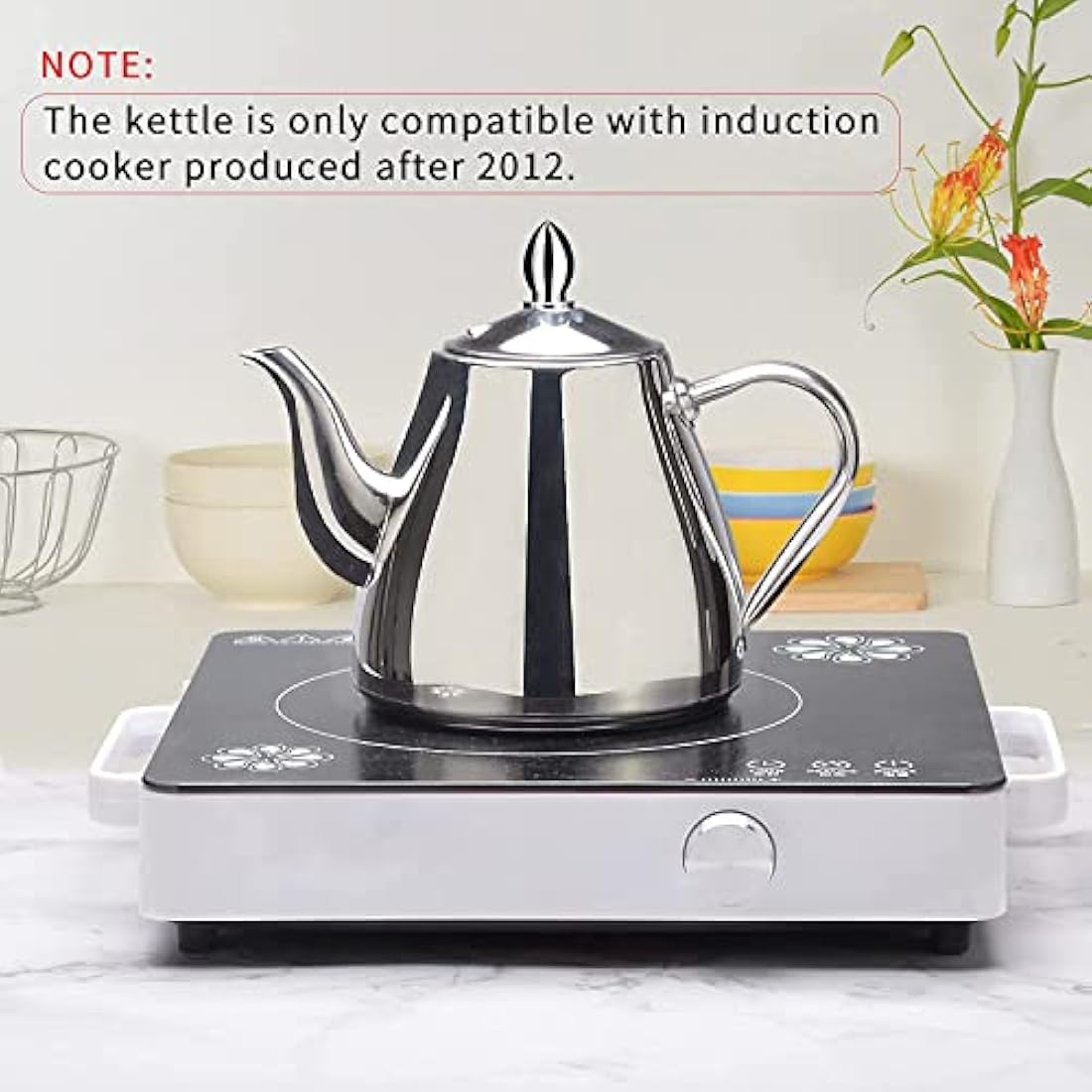 SANQIAHOME Stainless Steel Teapot | 70oz Drip-Free Coffee Server