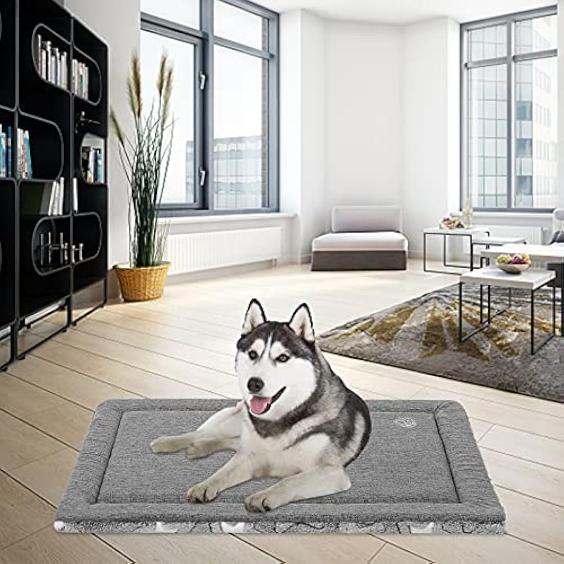 EMPSIGN Large Dog Bed – Reversible Washable Cooling Crate Mattress