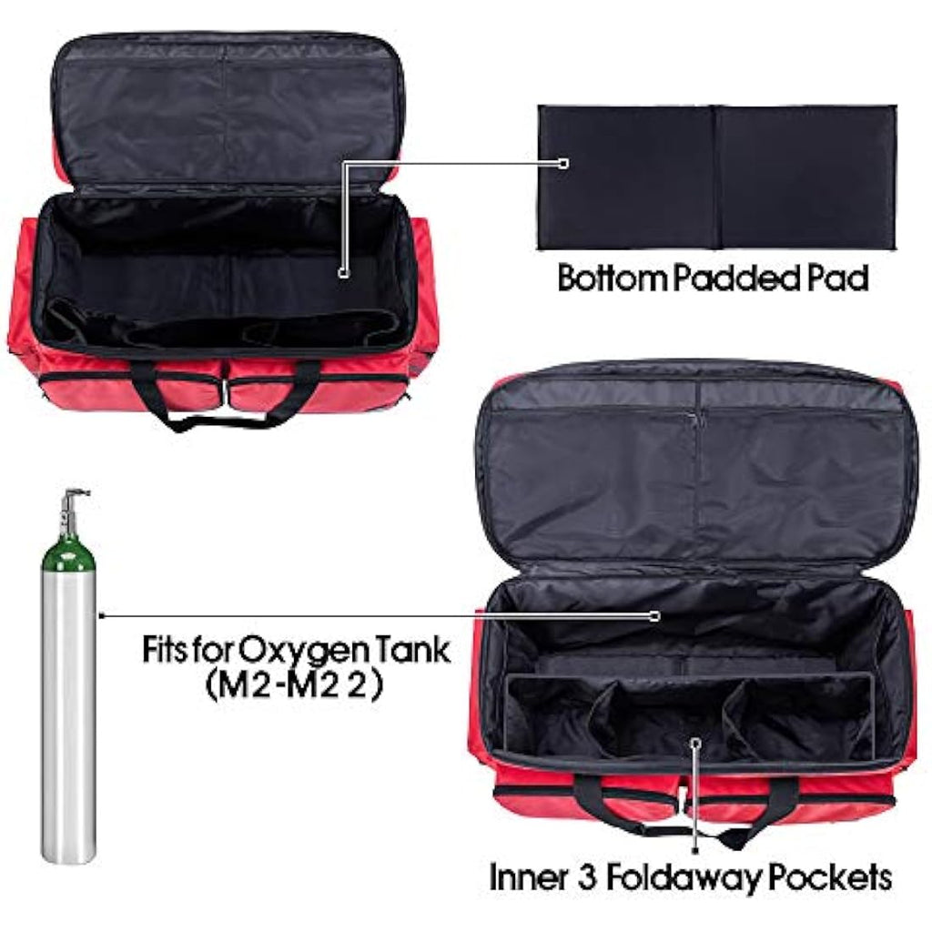 Jolof Store Large Emergency Medical Bag | Oxygen Tank First Responder Bag