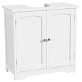 Yaheetech Under Sink Bathroom Cabinet | White 2-Door Storage Cupboard