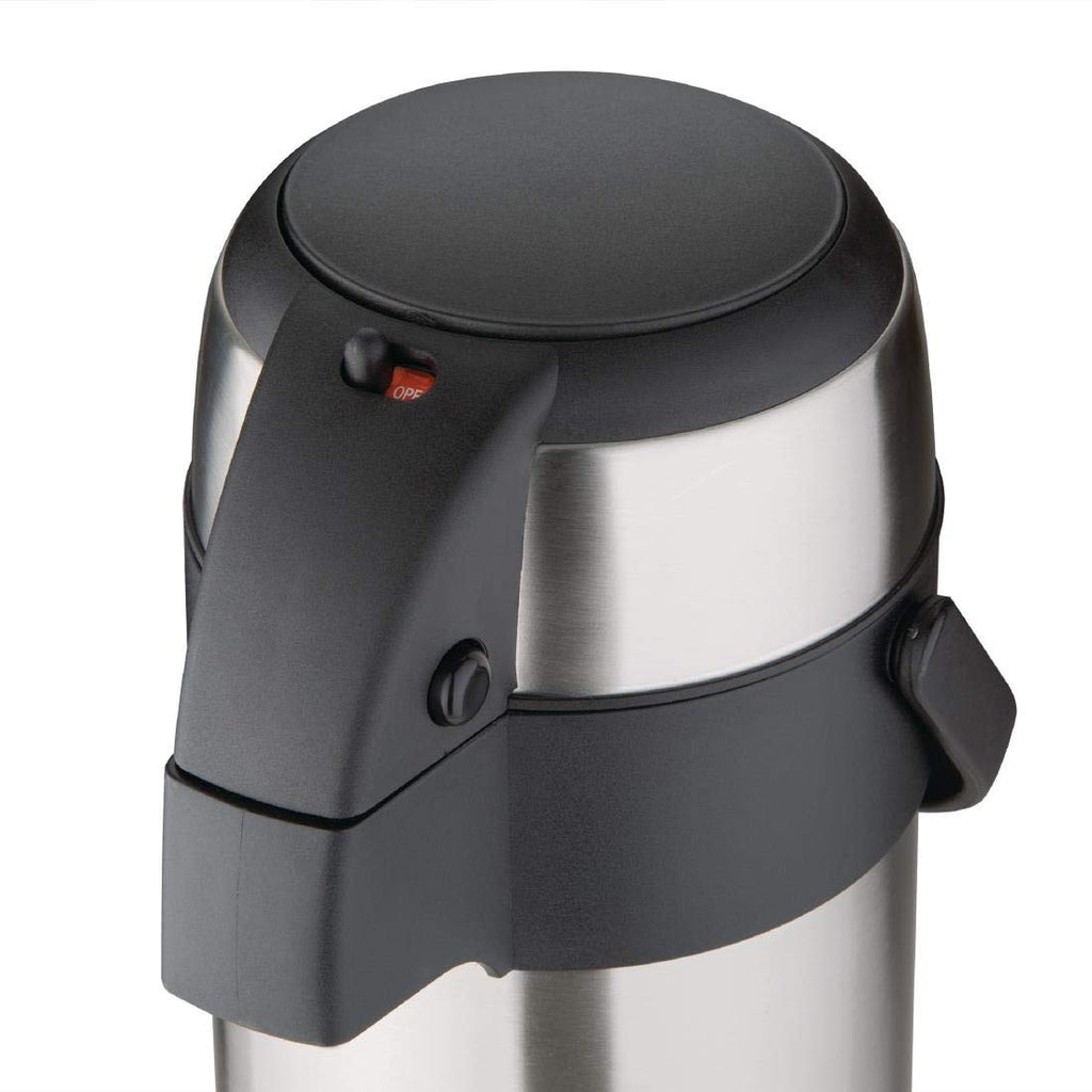 Olympia 5L Pump Action Airpot | Stainless Steel Vacuum Coffee Server