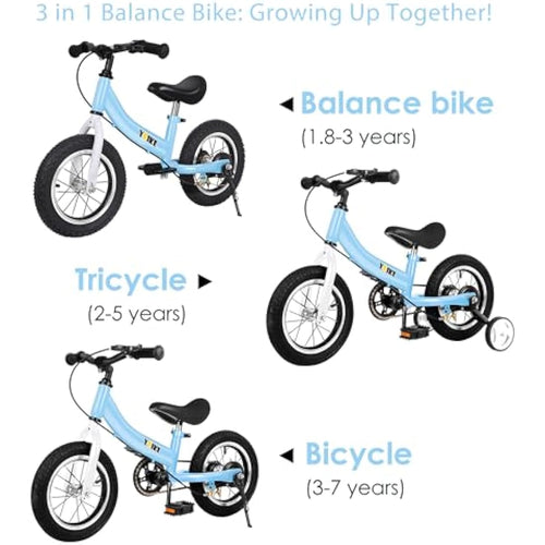 2-in-1 Kids Balance Bike with Pedals and Training Brake