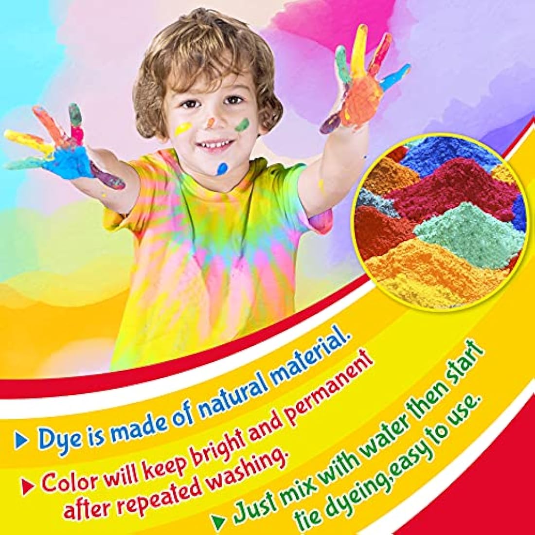 20 Colors Tie Dye Kit for Kids & Adults with T-Shirt