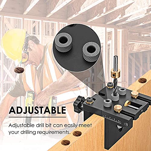 GJCrafts 3-in-1 Woodworking Doweling Jig Kit | 6/8/10/15mm Pocket Hole Tool