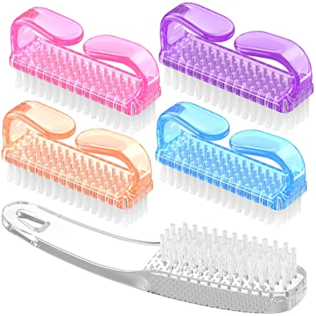 Larbois Nail Brush 5 Pack – Handle Grip Fingernail Scrubber for Hands