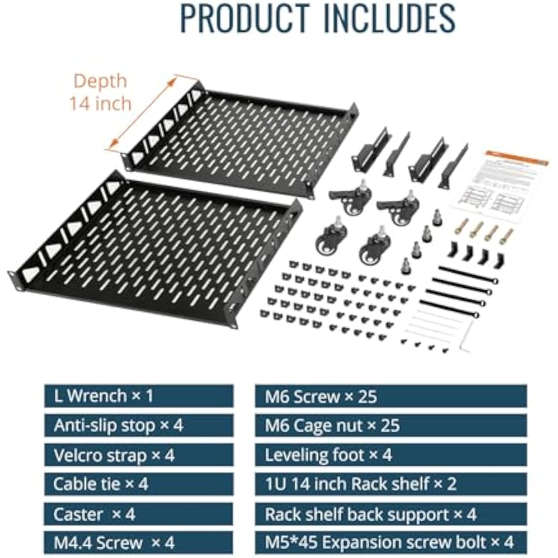Tecmojo 12U Open Frame Network Rack | 19" Wall Mount & Floor Server Rack