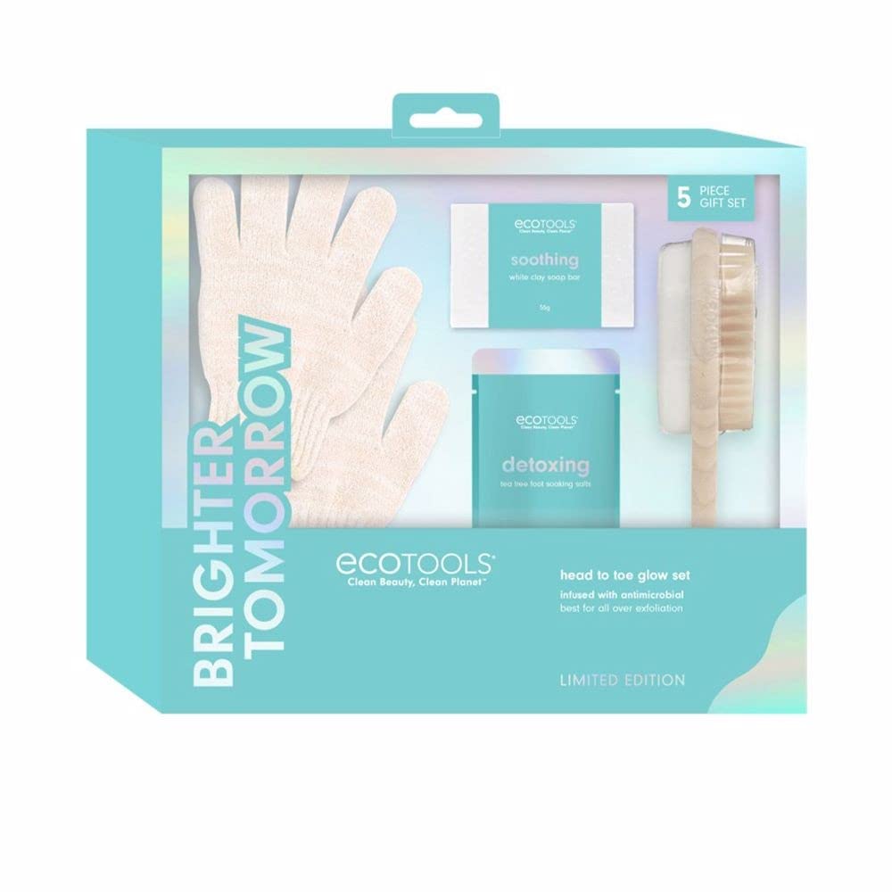 EcoTools Glow Head To Toe 5-Piece Body and Foot Care Kit – Blue