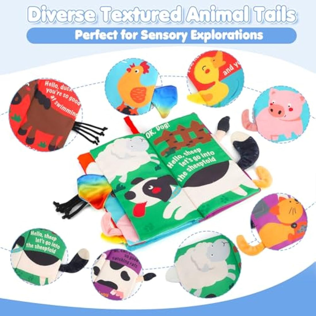 Baby Sensory Cloth Books – Touch and Feel Crinkle Toys