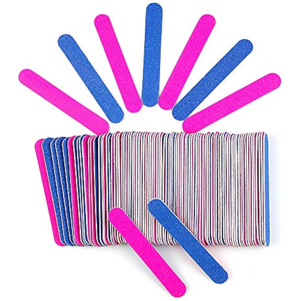 100 Pcs Disposable Nail Files | 180/240 Grit Emery Boards