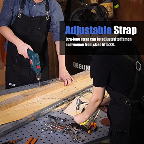 Woodworking Work Apron – Fireproof Canvas with 10 Tool Pockets