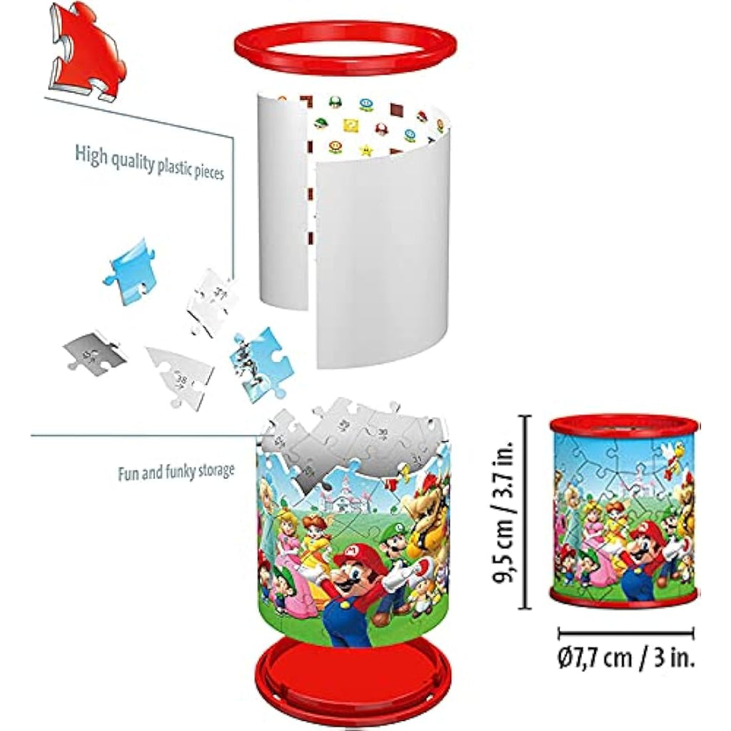 Ravensburger Super Mario 3D Jigsaw Puzzle Pencil Pot - 54 Piece Holder