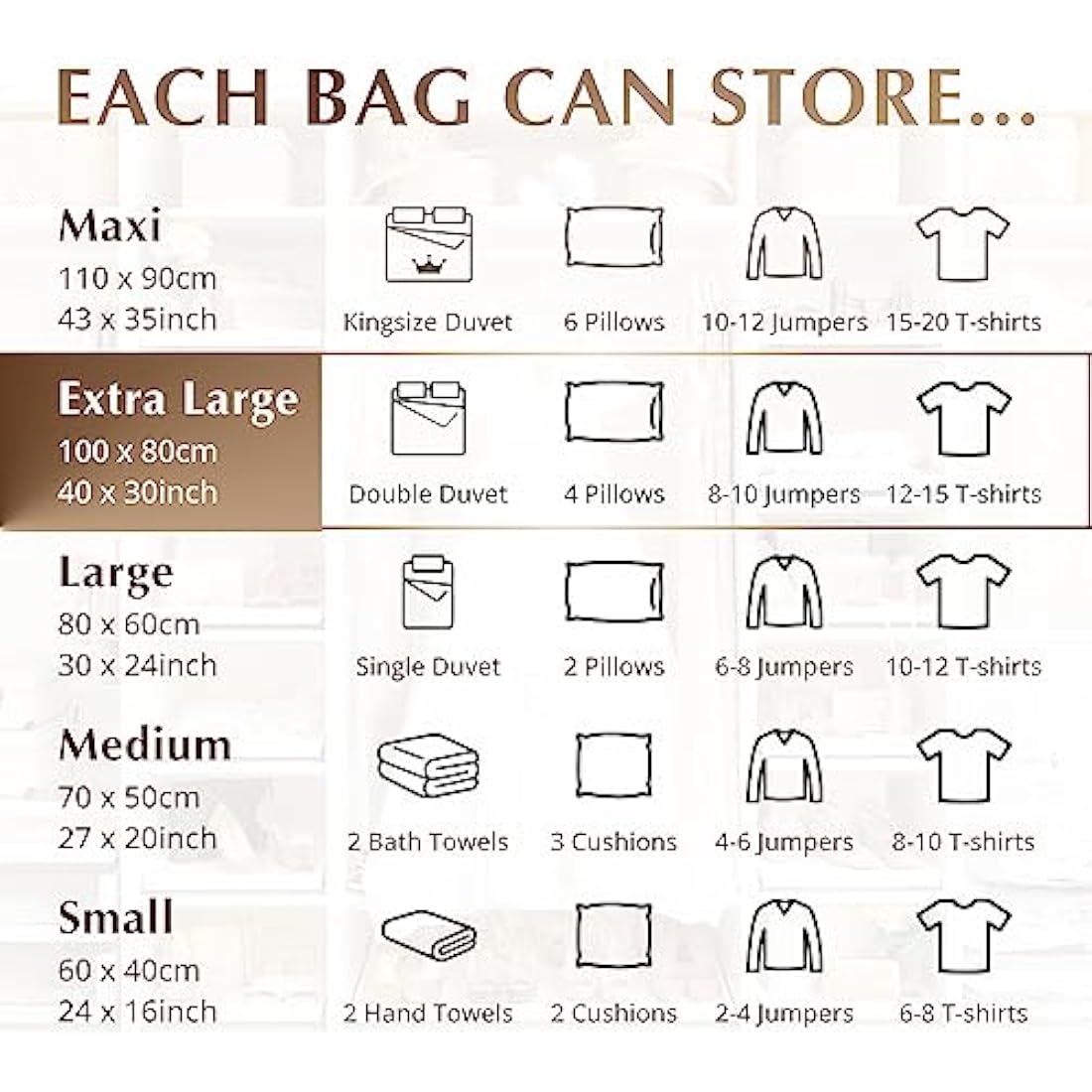 Genie Space Vacuum Storage Bags | 110-Micron Airtight XL 2-Pack