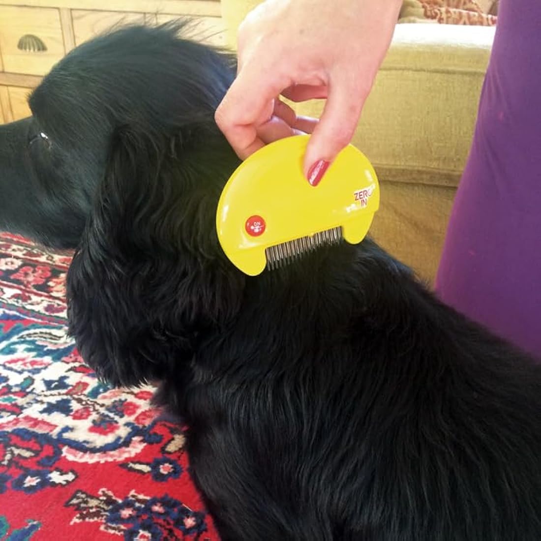 Zero In Electric Flea & Tick Killer Comb | Poison-Free Pet Treatment