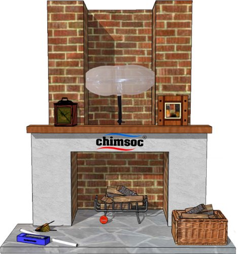 Chimsoc Chimney Balloon Draught Excluder - Small Rectangle 38cm x 23cm