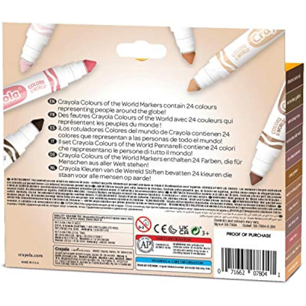 Crayola Colours of the World Washable Markers – 24 Skin Tone Skin Shades