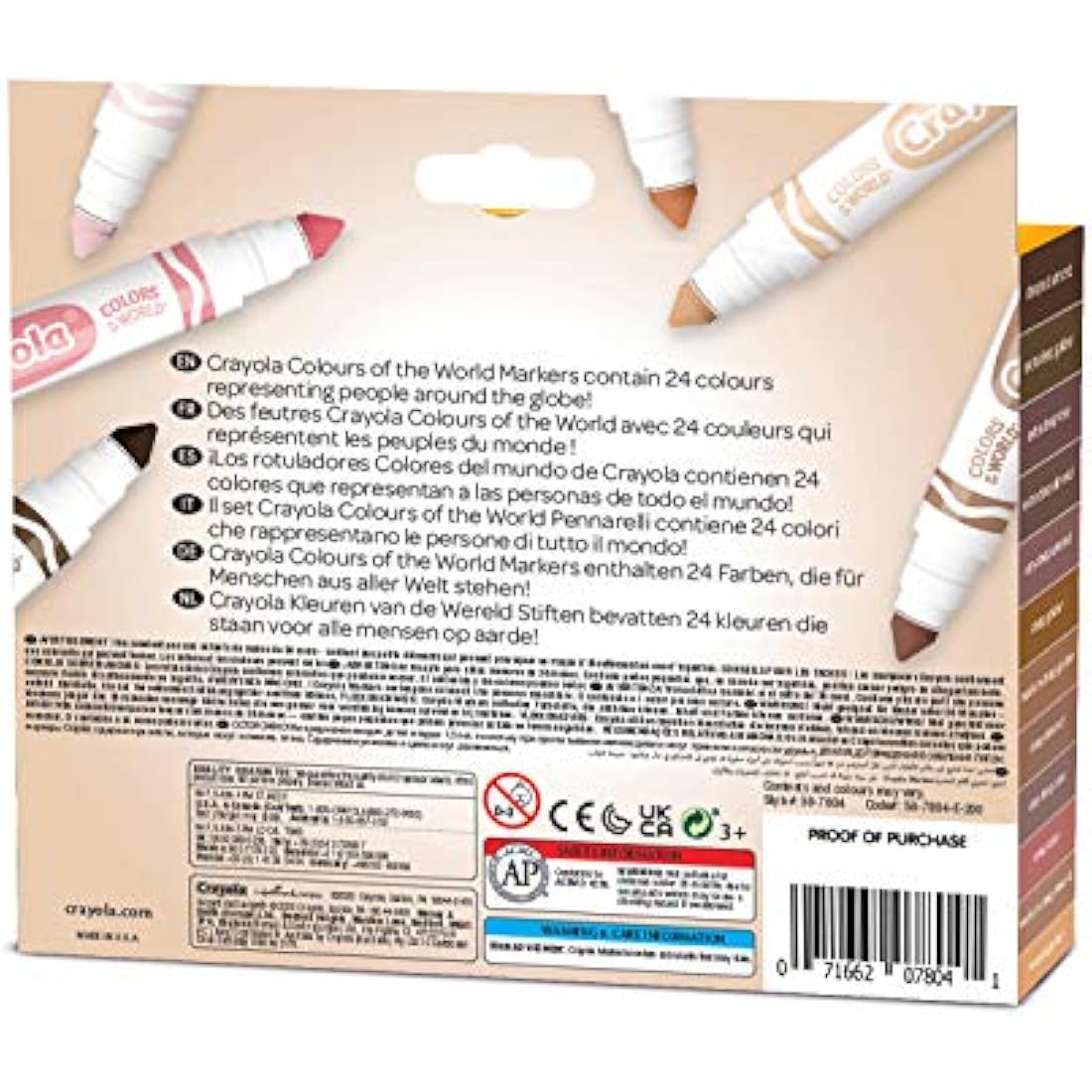 Crayola Colours of the World Washable Markers – 24 Skin Tone Skin Shades