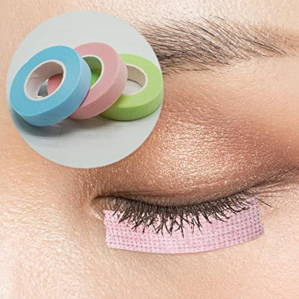 Jolof Store Eyelash Extension Tape – 3 Rolls Breathable Micropore Fabric
