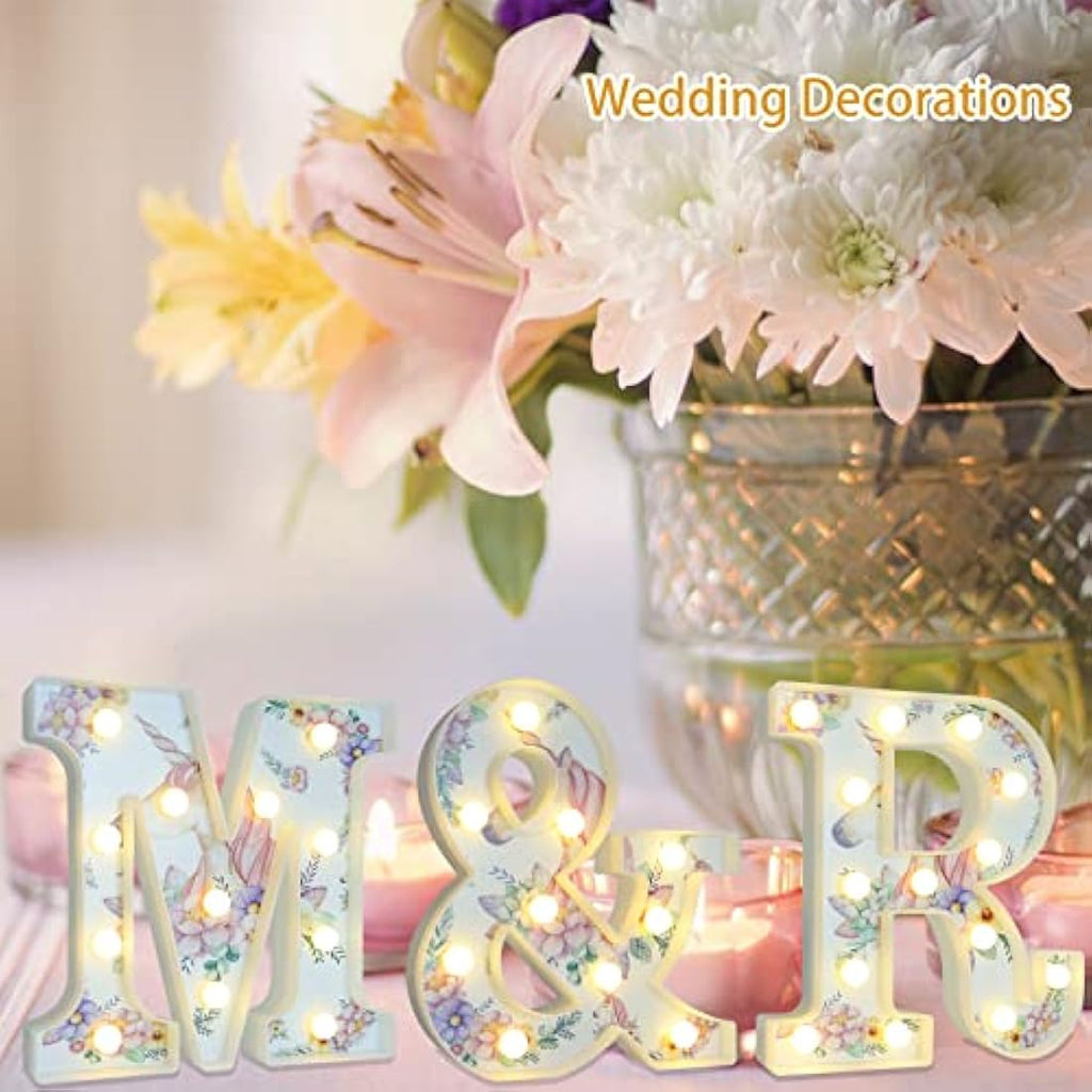 Vimlits Unicorn LED Letter X - Light Up Alphabet Sign for Girls Bedroom