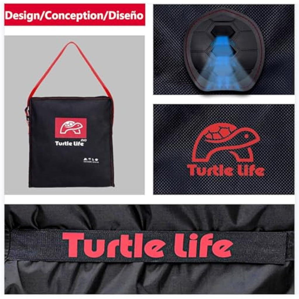 Turtle Life 58 Inch Waterproof BBQ Grill Cover – Heavy Duty Black