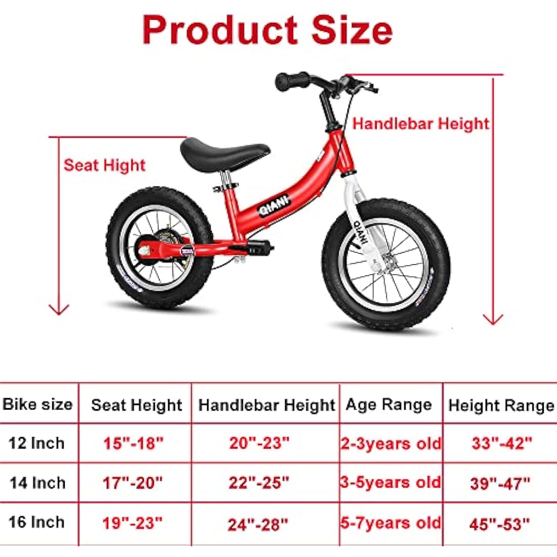 Jolof Store 2-in-1 Balance Bike for Toddlers with Pedals & Brakes