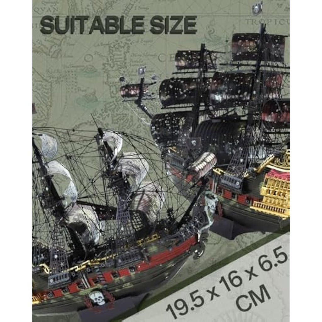 Piececool Queen Anne's Revenge 3D Metal Puzzle - Pirate Ship Model Kit
