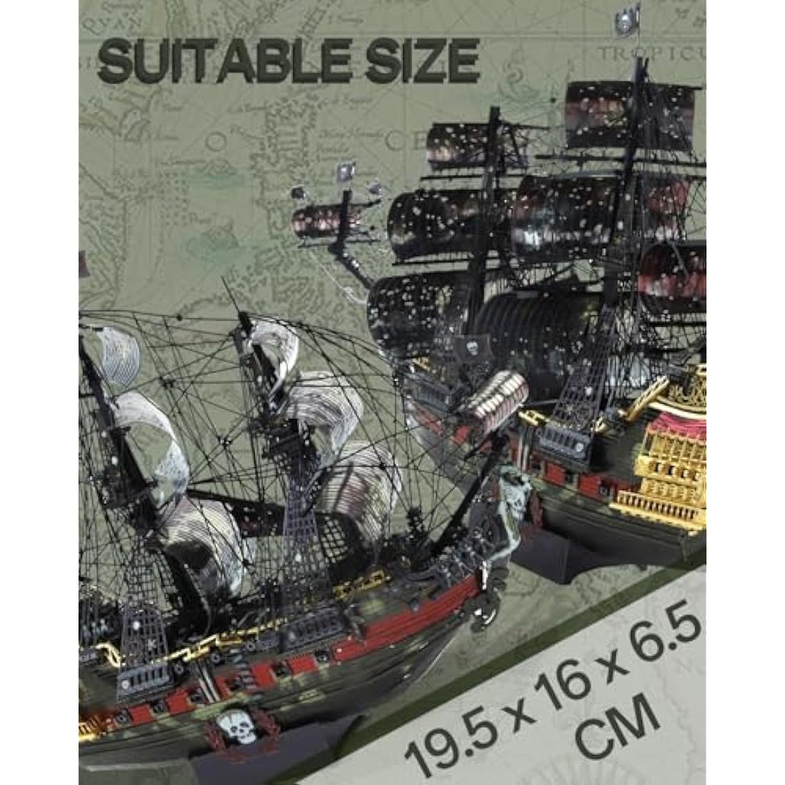 Piececool Queen Anne's Revenge 3D Metal Puzzle - Pirate Ship Model Kit