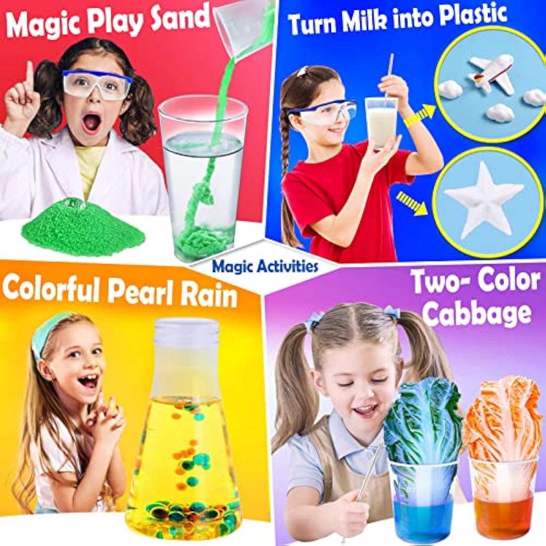 UNGLINGA 60+ Science Experiments Kit | STEM Chemistry & Volcano Set