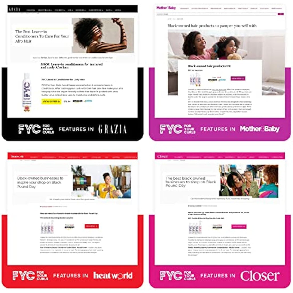 FYC Curly Hair Care Bundle | 4-Step Sulphate-Free Set for Coily Hair