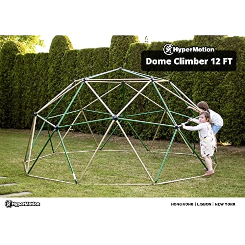 HyperMotion Climbing Dome – 12ft Outdoor Kids Play Frame with Monkey Bars