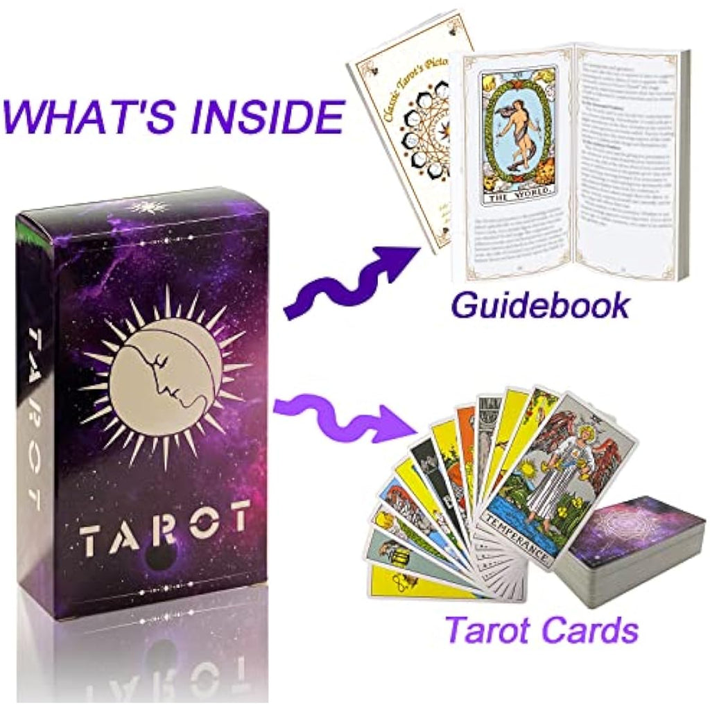 IXIGER Tarot Cards for Beginners with 165-Page Guidebook and Pouch