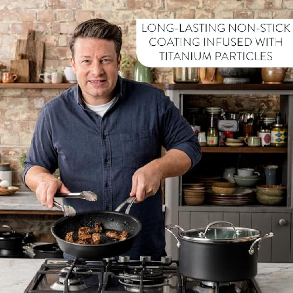 Tefal Jamie Oliver Frying Pan – 30cm Hard Anodised Non-Stick