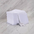 VINN DUNN 100% Cotton Face Cloths | 12-Pack White Hotel Washcloths | 30x30cm