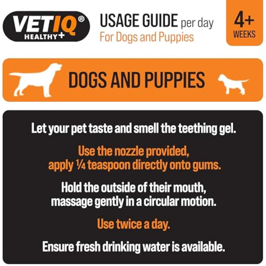 VETIQ Puppy Teething Gel – Fast Pain Relief for Sore Gums, 50g