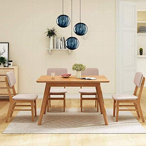3-Light Brass Pendant Light | Blue Striped Glass Globe