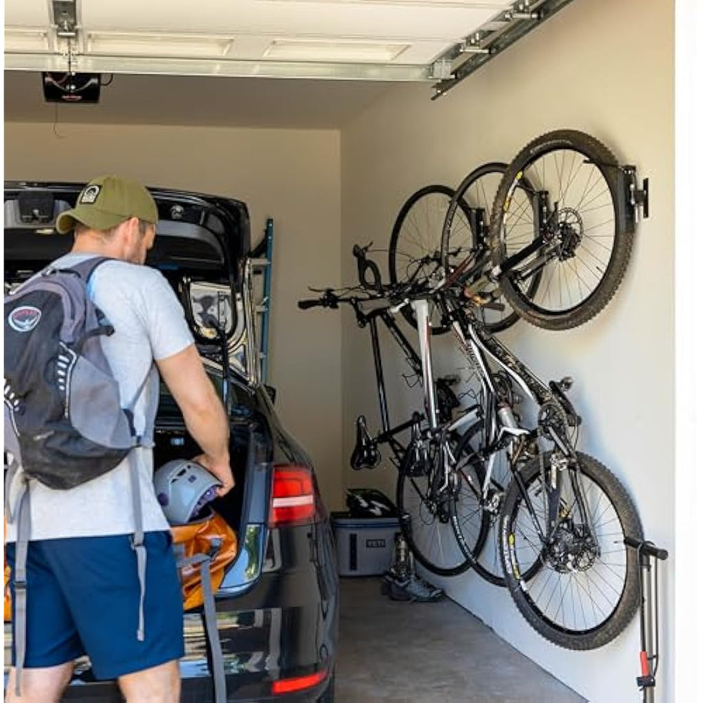 StoreYourBoard 4-Bike Swivel Rack – Wall Mount Garage Storage