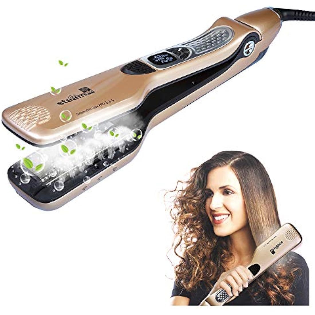iGutech Professional Steam Hair Straightener | Titanium Flat Iron