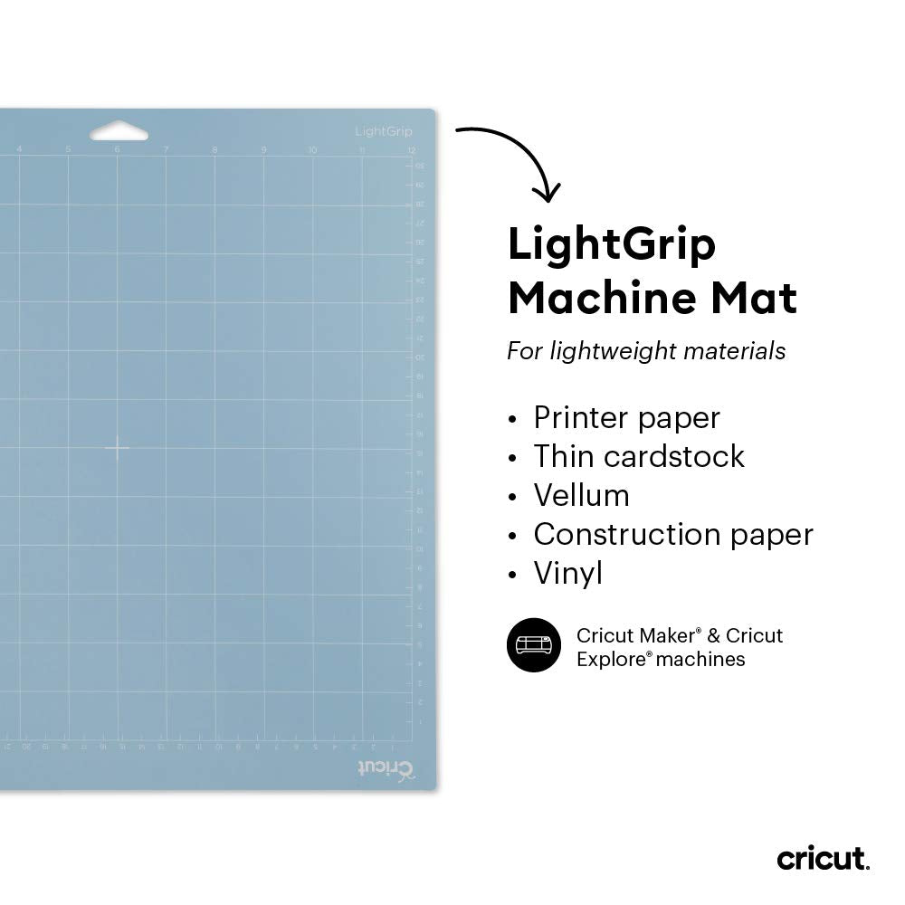 Cricut LightGrip Cutting Mats 12x12 for Explore & Maker, 3-Pack
