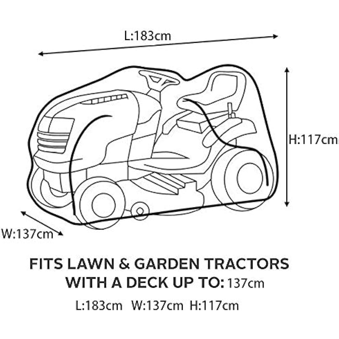 Tonhui Waterproof Lawn Tractor Cover – Heavy-Duty Oxford Garden Mower Tarp